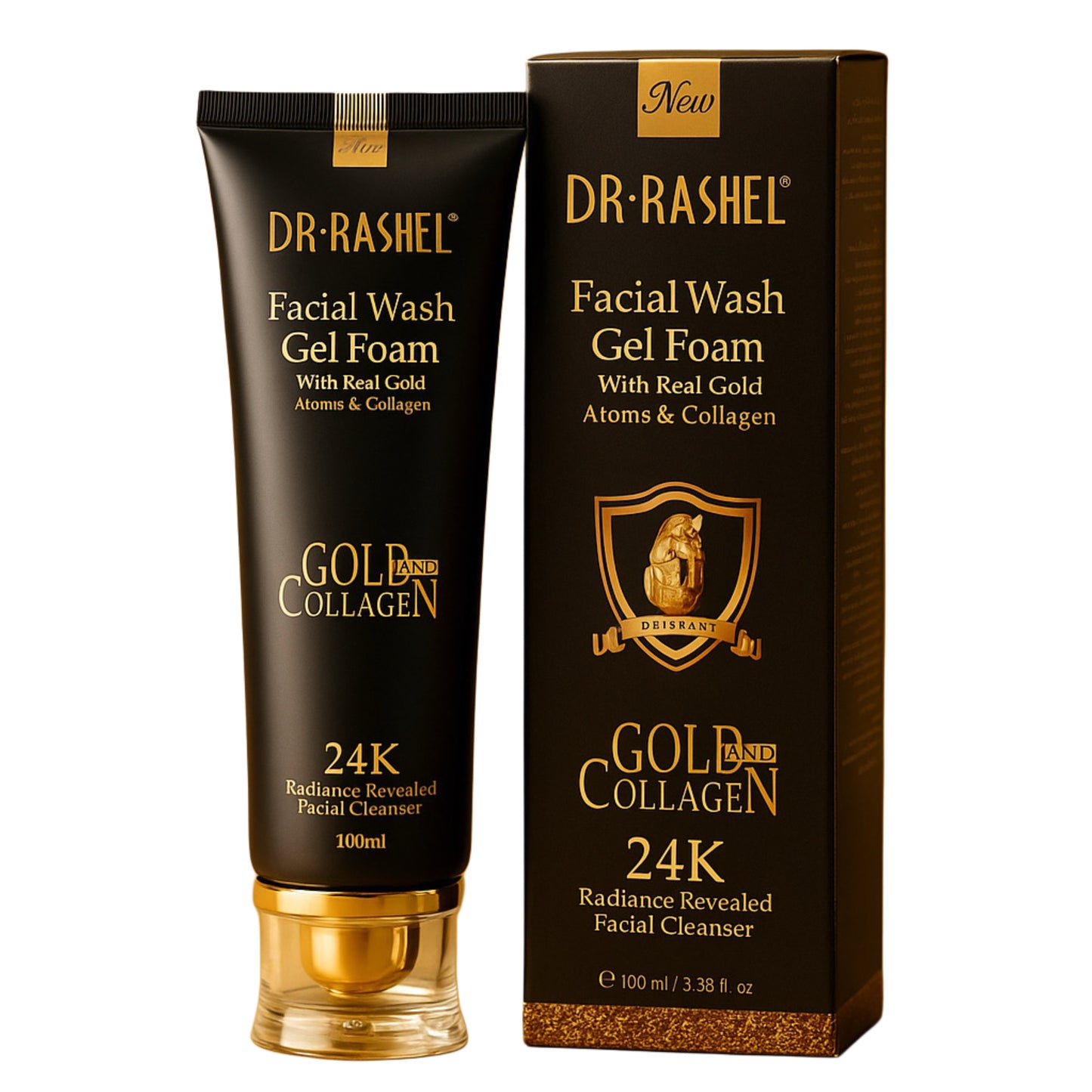 Gel de curatare cu aur si colagen 24K Gold Collagen - Dr Rashel Wash Gel Foam Cleanser 100 ml