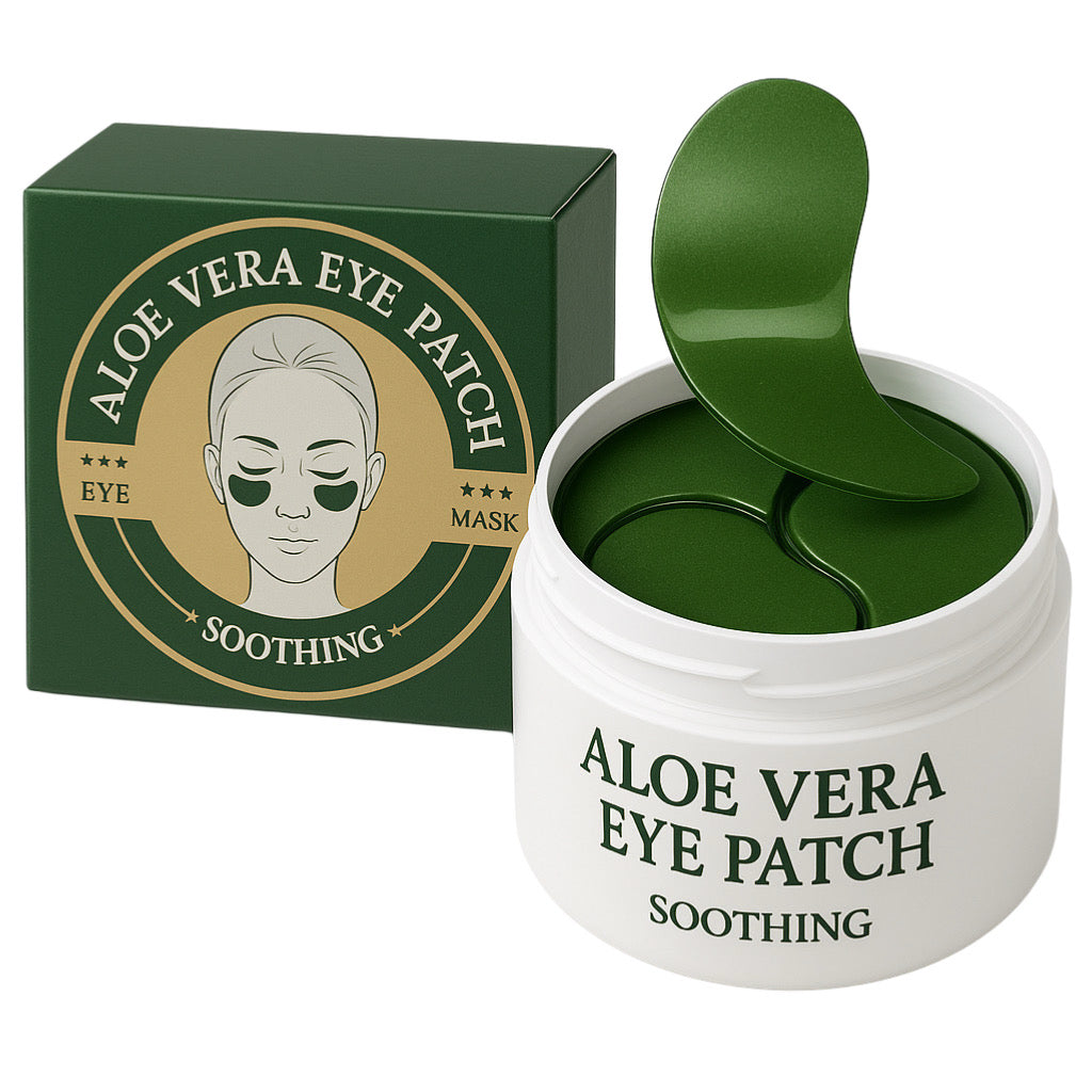 Set 60 Plasturi Hidrogel Premium pentru Ochi cu Aloe Vera, Spirulina si Colagen Hidrolizat, Wokali Eye Patch