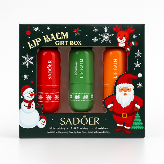 SADOER Lip Balm Gift Set – Christmas Edition 🎄
