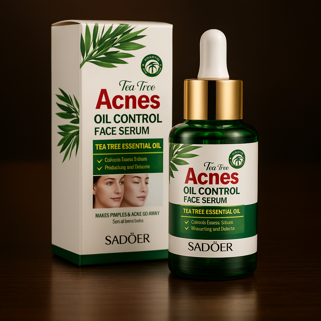 Ser Facial SADOER cu ARBORE DE CEAI TEA TREE ESSENTIAL OIL ANTIACNE 30ml