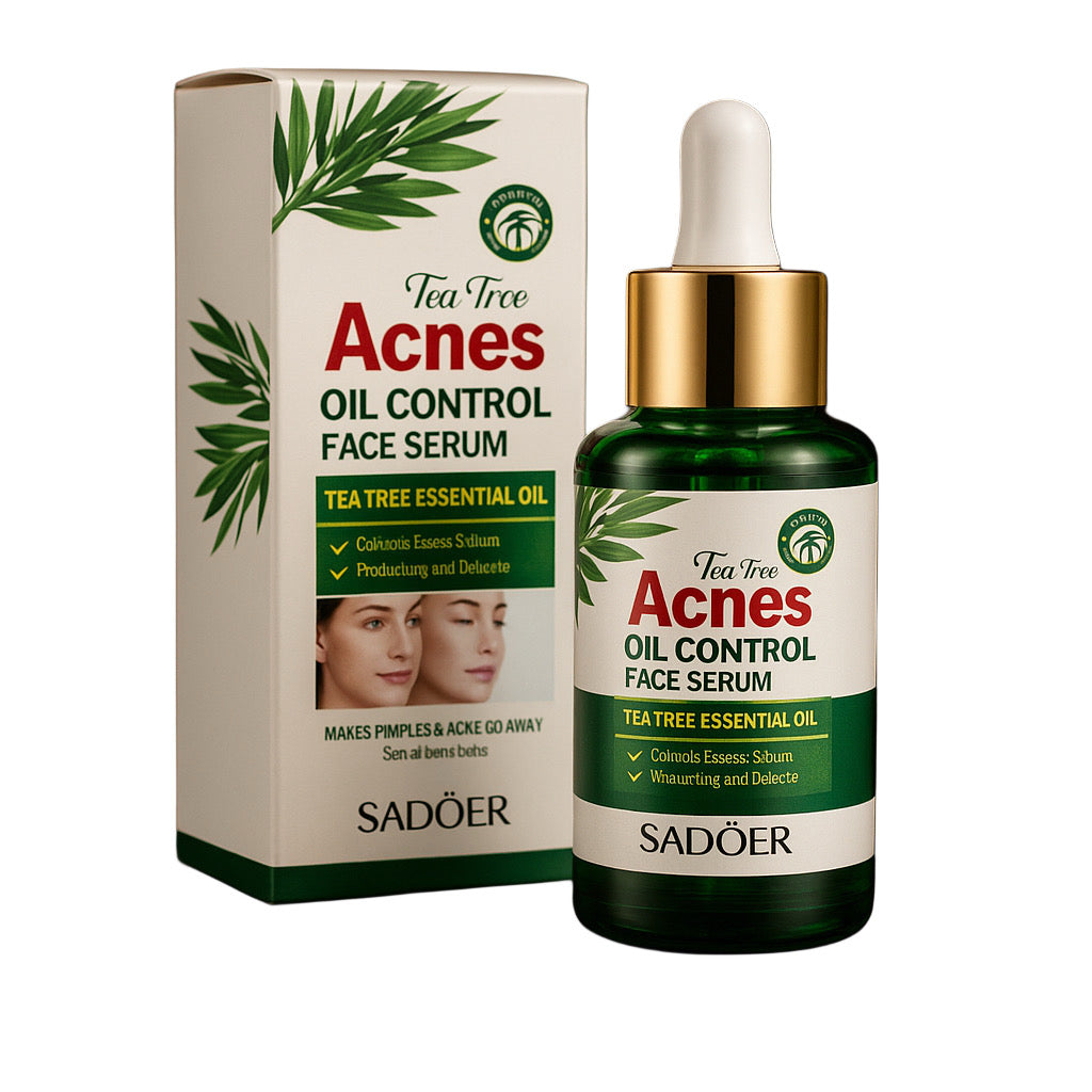 Ser Facial SADOER cu ARBORE DE CEAI TEA TREE ESSENTIAL OIL ANTIACNE 30ml