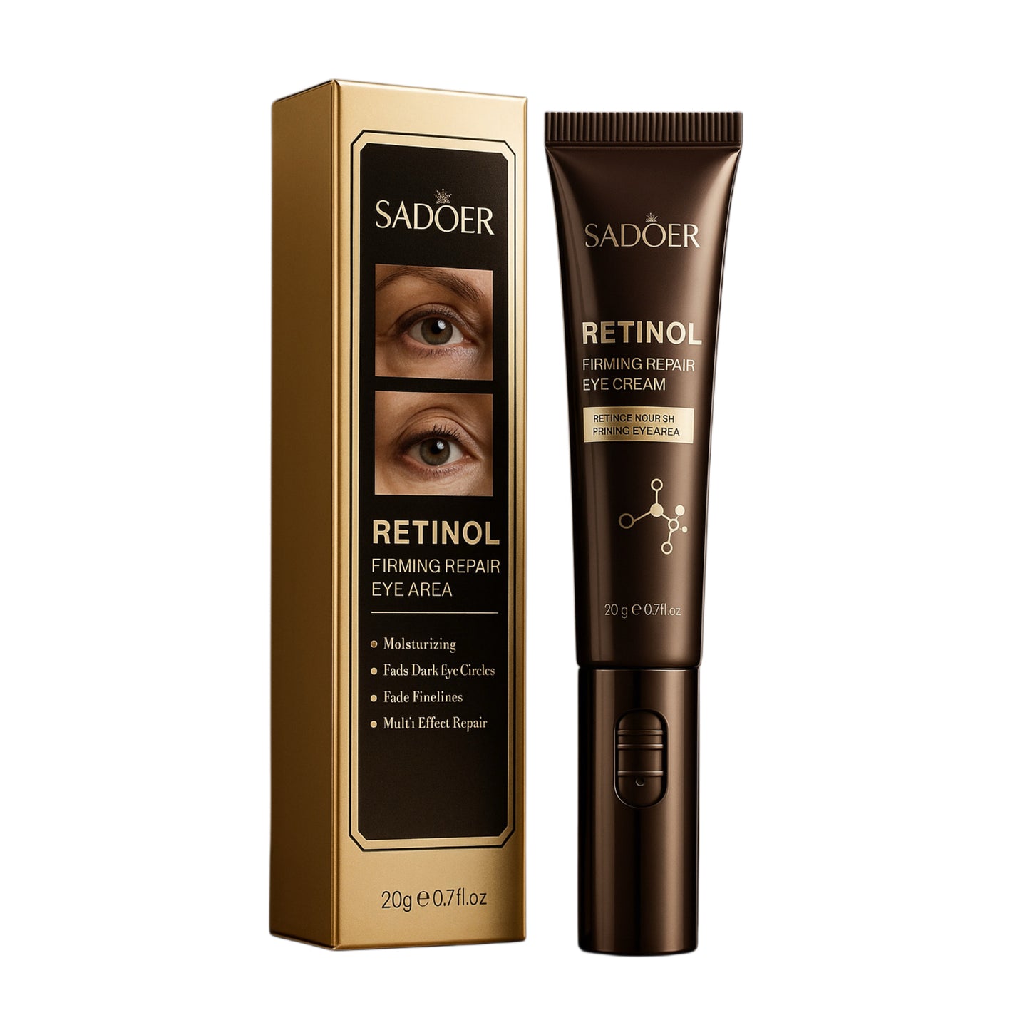 Crema pentru ochi 20g SADOER Retinol Firming Repair Eye Essence Oil cu vibrati