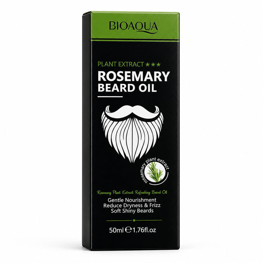 BIOAQUA ROSEMARY BEARD OIL – ULEI PENTRU BARBĂ CU EXTRACT DE ROZMARIN, 50 ML BQY12740