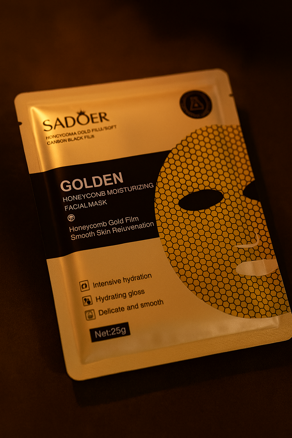 Mască facială hidratantă SADOER Golden Honeycomb (25g)