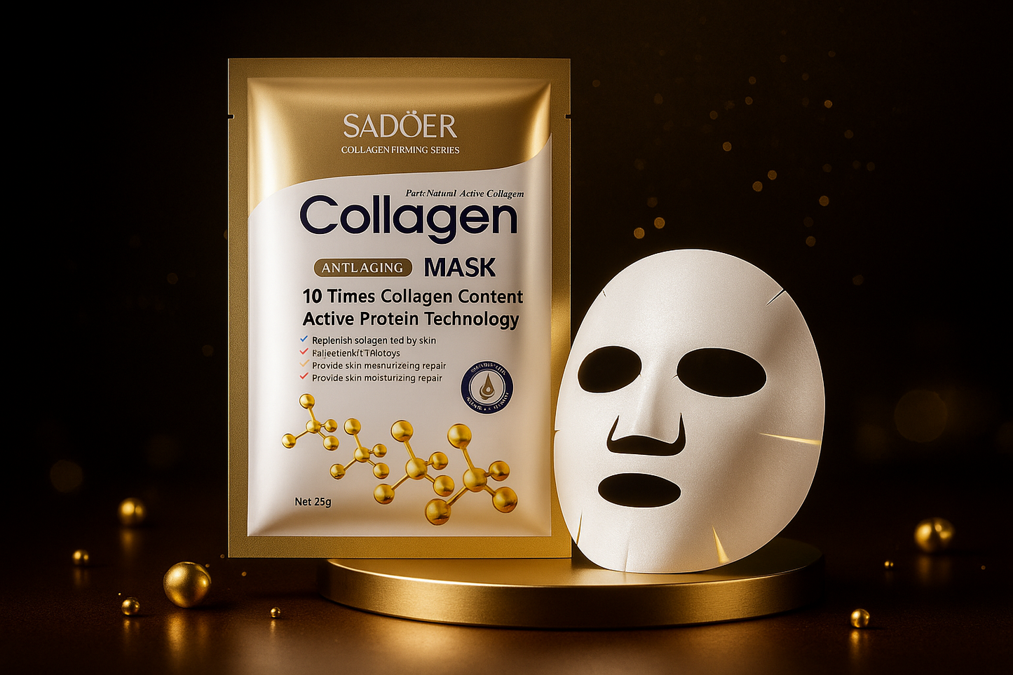 Mască SADOER anti-îmbătrânire cu colagen 25g
