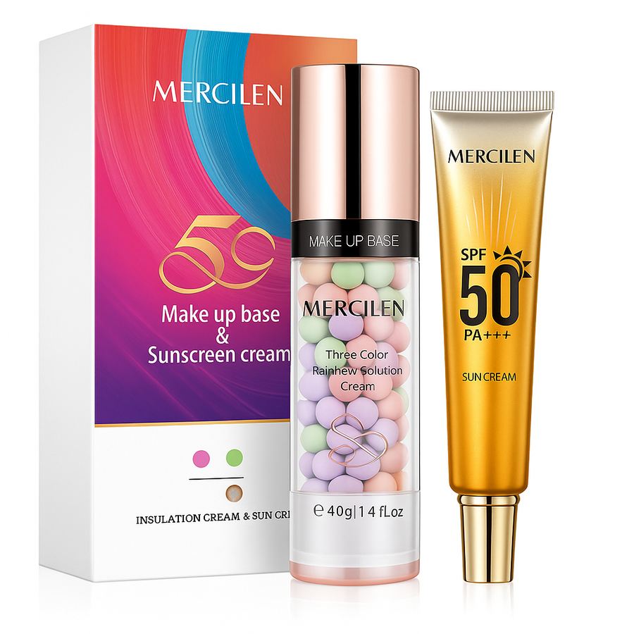 Mercilen naptej + 3 színű alapozó (40 g + 25 g)