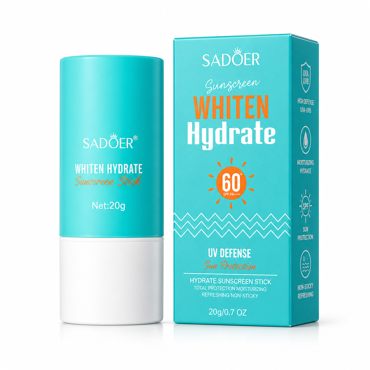 SADOER Whiten Hydrate Sunscreen Stick SPF 60+ PA+++ 20g
