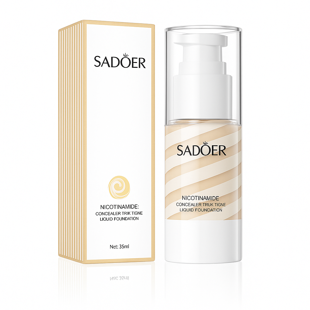 Sadoer Foundation with Niacinamide vory Color 35 ml