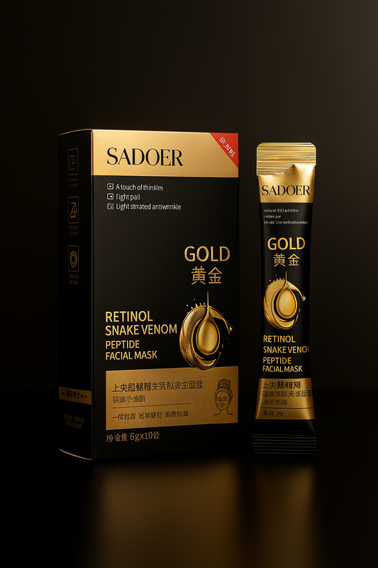 SADOER Peptide Gold Retinol Snake Venom Face Mask 10x6g