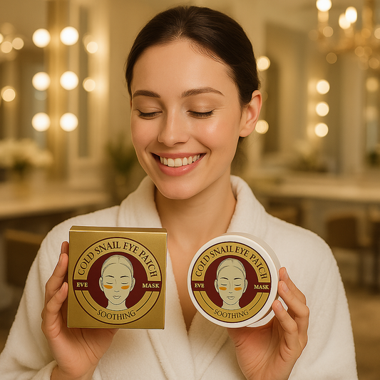 Set of 60 Premium Hydrogel Eye Patches with Gold, Snail Mucus Extract, Spirulina and Hydrolyzed Collagen, Wokali Eye Patch