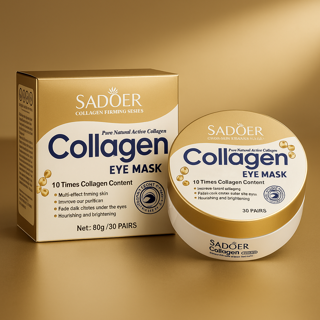Set 60 Plasturi Hidrogel SADOER Premium pentru Ochi cu COLAGEN ANTI-INBATRINIRE Multi efect