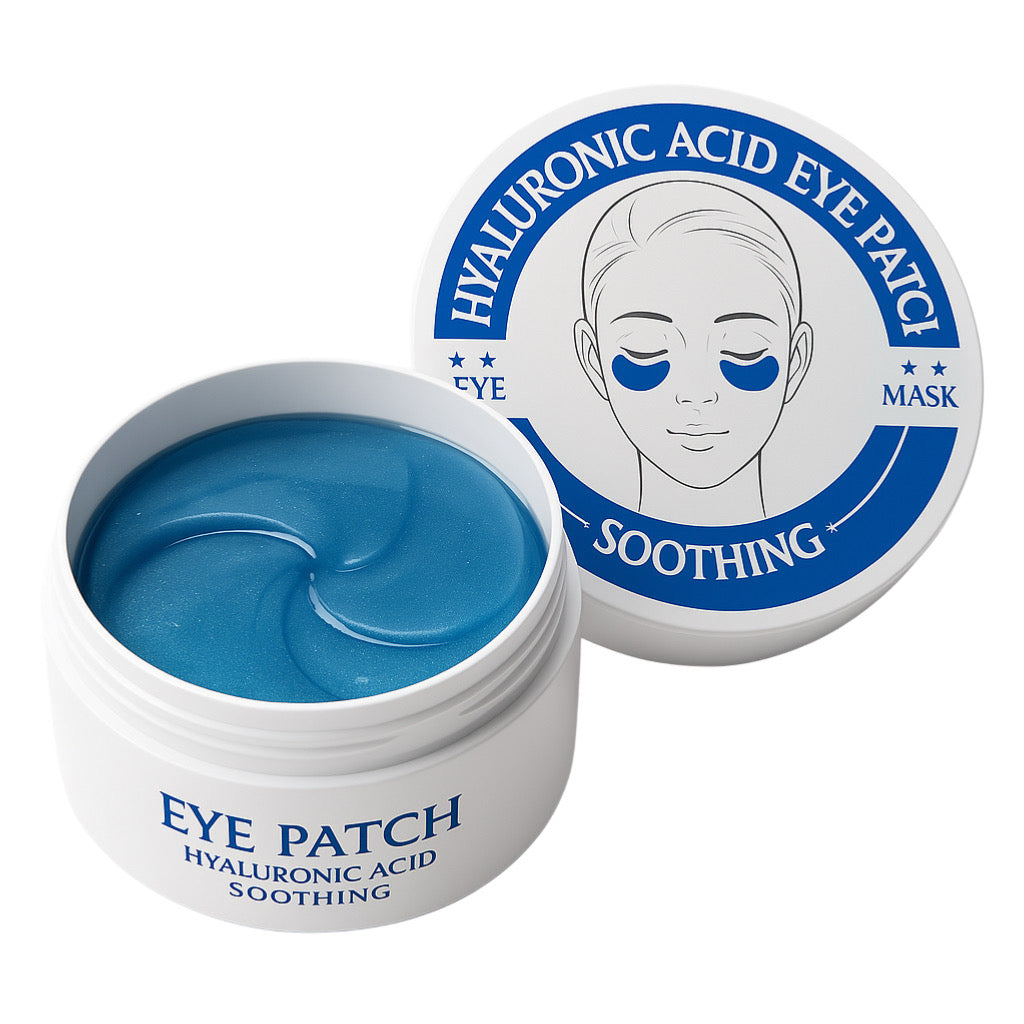 Set 60 Plasturi Hidrogel pentru Ochi, cu Acid Hialuronic, Spirulina si Colagen, Wokali, Eye Patch