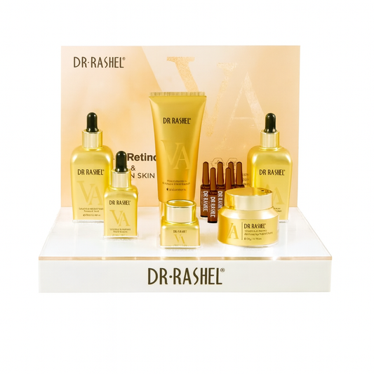 Dr Rashel Set anti-îmbătrânire cu 12 piese cu retinol pentru riduri și efect de lifting DRL-1624