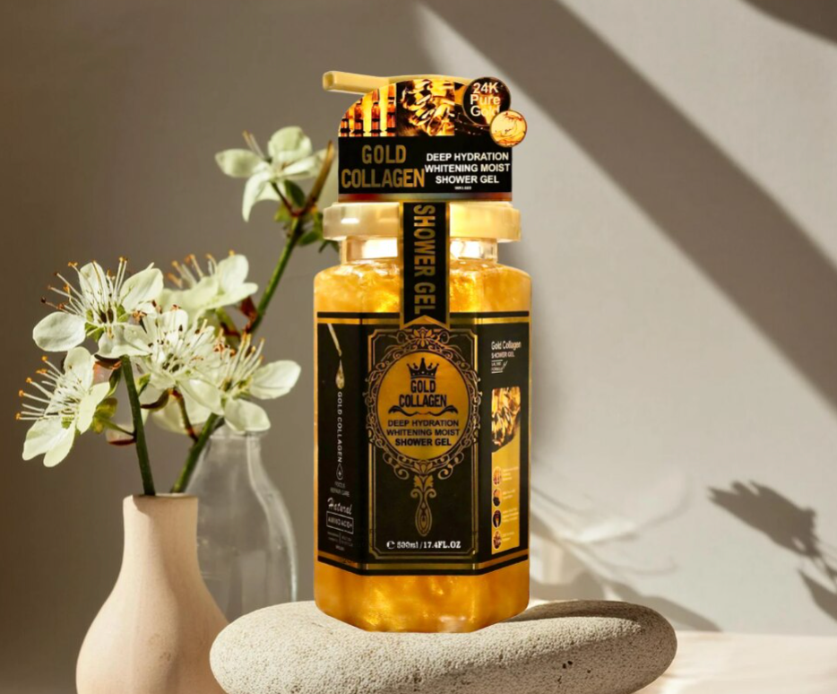 Gel de dus Premium Gold WOKALI cu COLAGEN 500ml