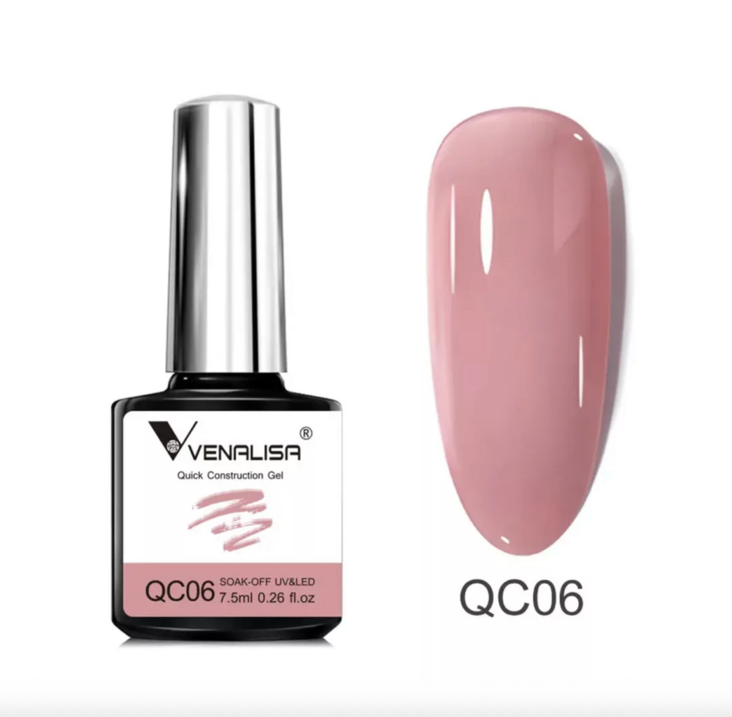VENALESA GEL CONSTRUCTOR RAPID CU PENSULĂ QC – NUDE PINK - 7.5ML