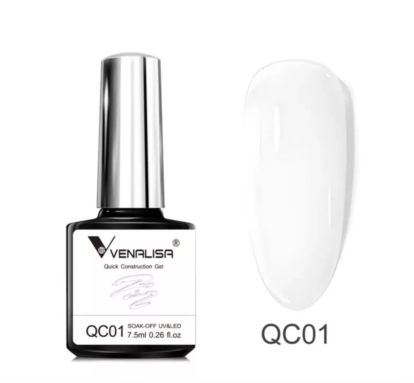 VENALESA GEL CONSTRUCTOR RAPID CU PENSULĂ QC – WHITE 7.5ML