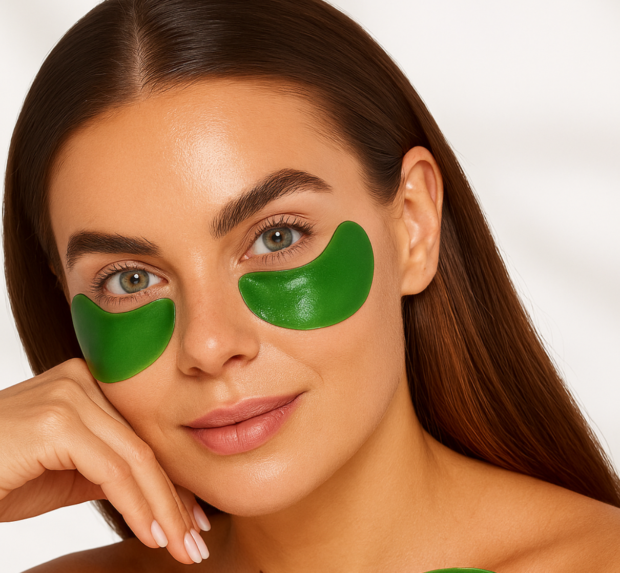 Set 60 Plasturi Hidrogel Premium pentru Ochi cu Aloe Vera, Spirulina si Colagen Hidrolizat, Wokali Eye Patch