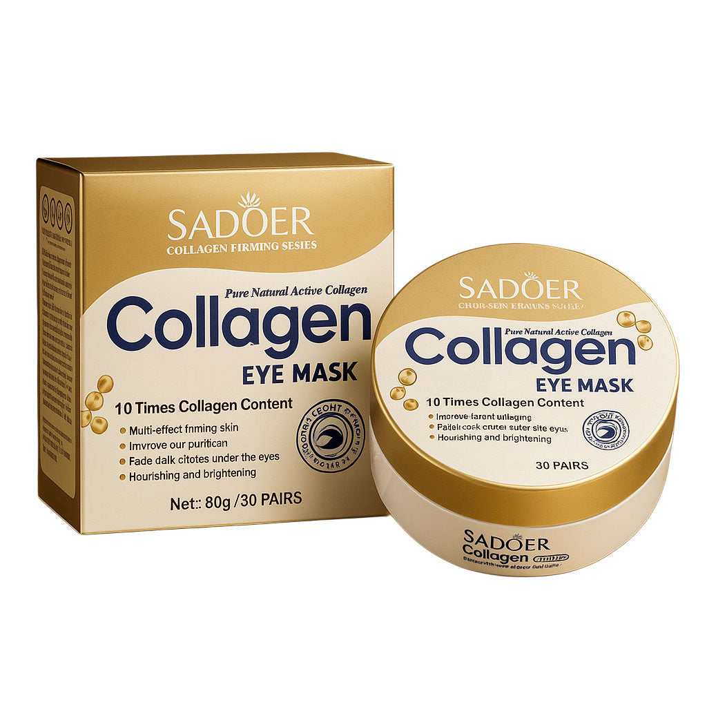 Set 60 Plasturi Hidrogel SADOER Premium pentru Ochi cu COLAGEN ANTI-INBATRINIRE Multi efect