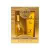 Golden Dew V.V. Love perfume and body lotion set in gold packaging, import cosmetice