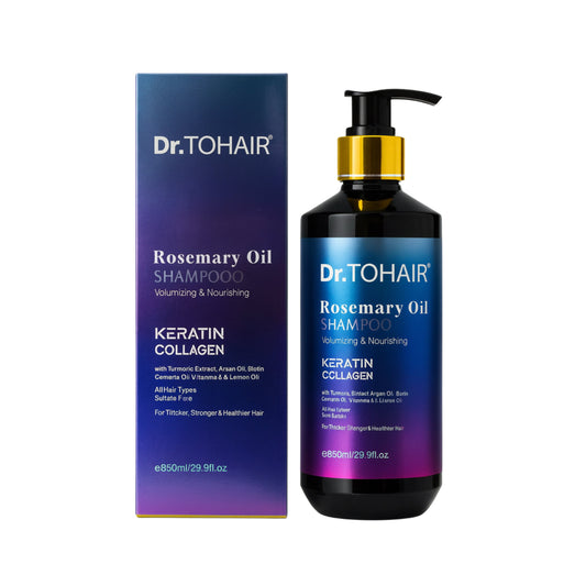 Șampon Dr. TOHAIR Rosemary Oil – Keratină & Colagen, 850 ml