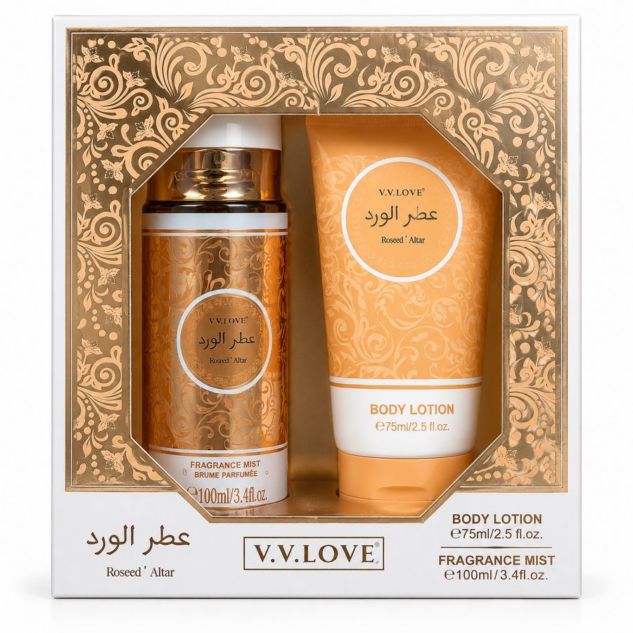 V.V. LOVE ROSEED’ ALTAR SET CADOU – SPRAY PARFUMAT 100 ML + LOȚIUNE DE CORP 75 ML