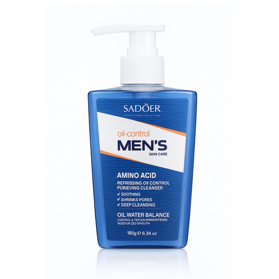 SADOER Oil-Control férfi bőrápolás – aminosavas arctisztító 180g