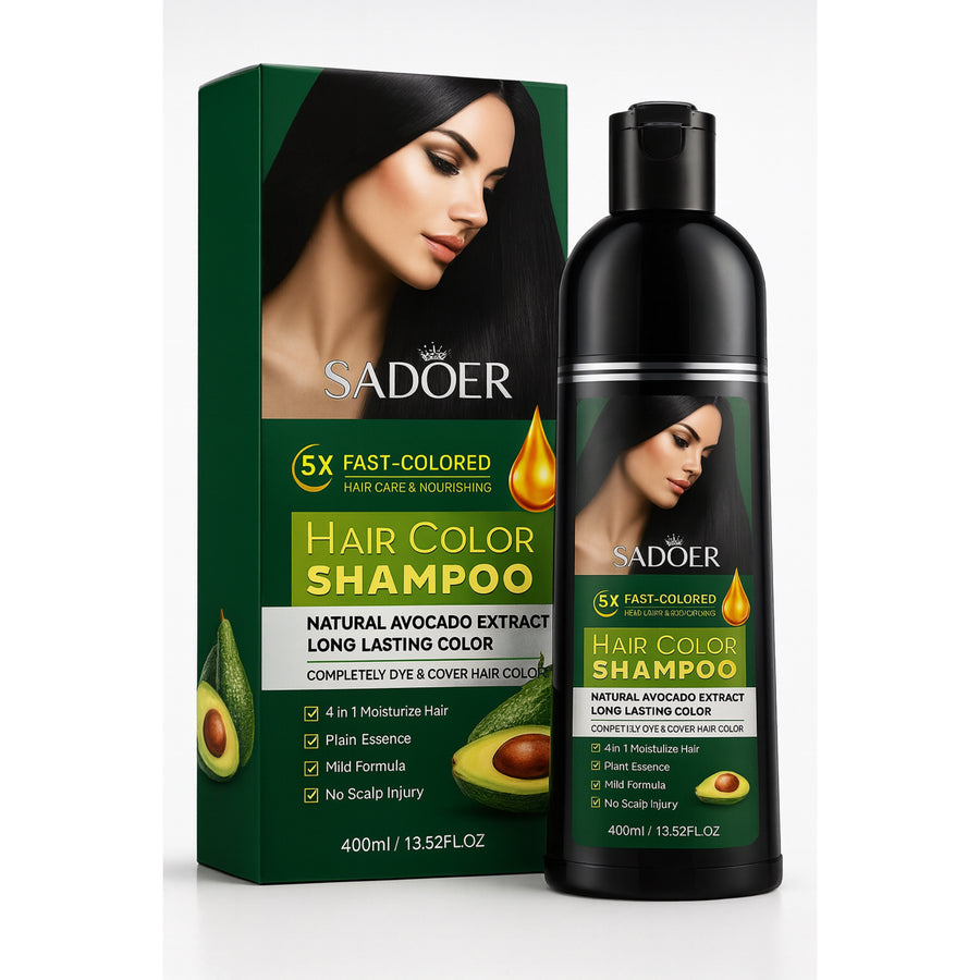 Sadoer – Șampon nuanțator Negru cu extract de avocado 400 ml SD71730