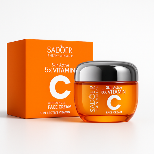SADOER Cremă de Față cu 5x Vitamina C – Albire și Revitalizare 50 g