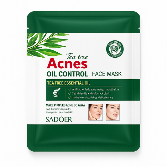 Mască facială Sadoer  anti-acnee cu extract de arbore de ceai, 25 g