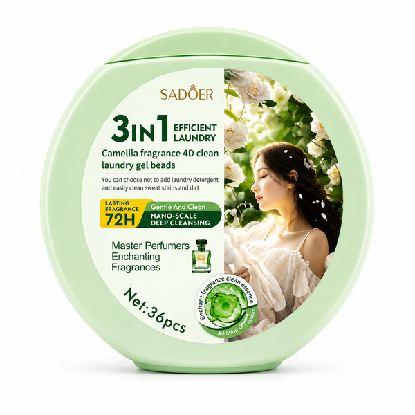SADOER	CAPSULE PENTRU RUFE SADOER 3 ÎN 1 CU PARFUM DE CAMELIE ȘI PARFUM 36 BUC SD79743