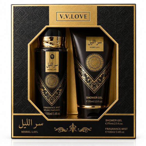 V.V.LOVE HUSHED NIGHTFALL GIFT SET Fragrance Mist 100ML + Shower Gel 75ML.