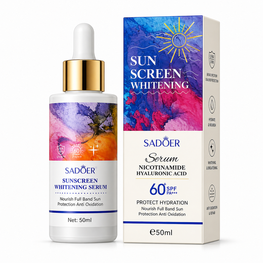 SADOER Sunscreen Whitening Serum Nicotinamide Hyaluronic Acid SPF 60+ PA+++ 50ml