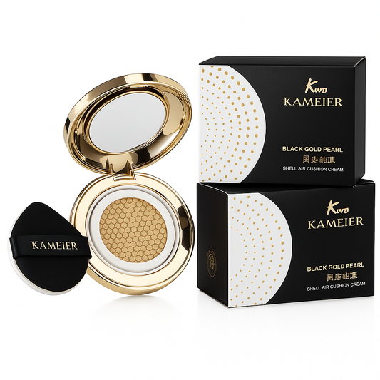 Fond de ten Kameier  tip cushion cu aur negru și extract de perlă