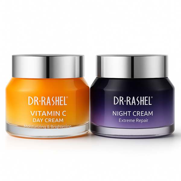 Dr. Rashel Cremă de zi cu vitamina C &amp; cremă de noapte cu retinol (2 x 50 g) DRL-1723