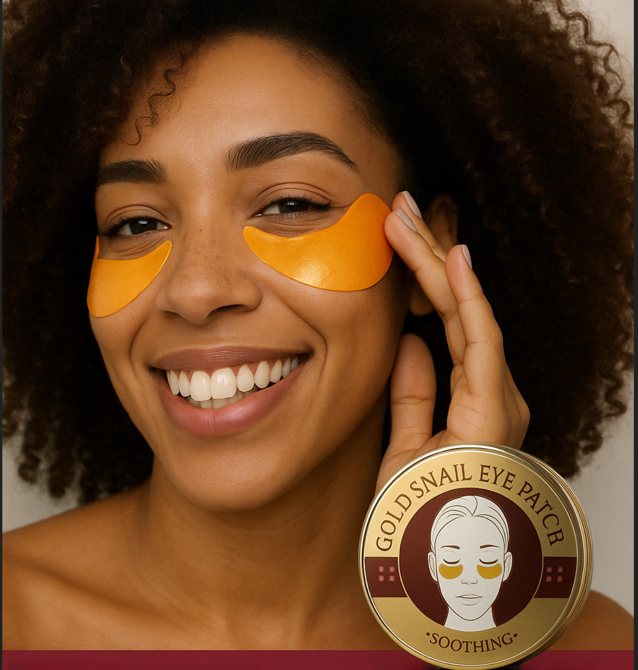 Set 60 Plasturi Hidrogel Premium pentru Ochi cu Aur, Extract de Mucus de Melc, Spirulina si Colagen Hidrolizat, Wokali Eye Patch