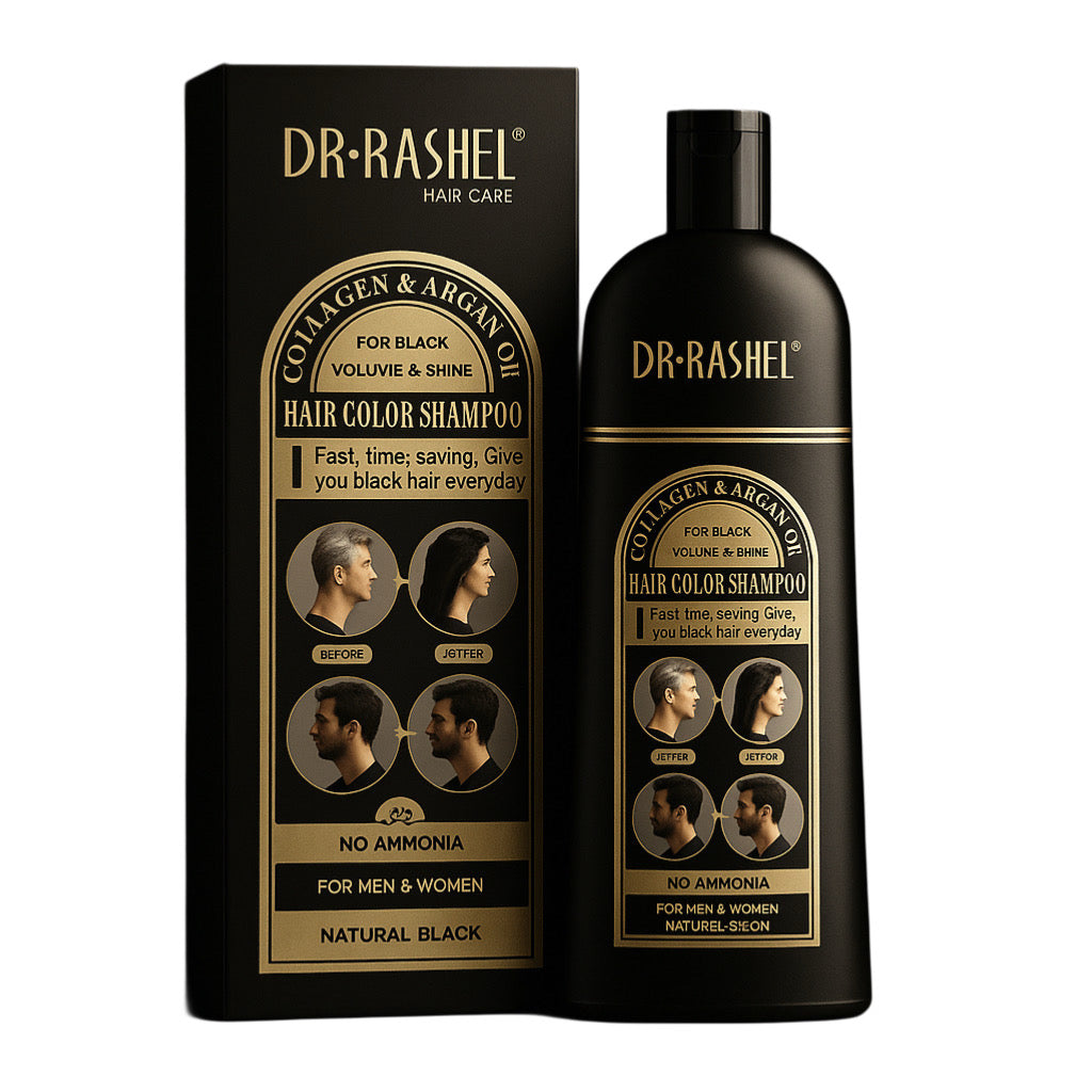 Șampon colorant pentru păr Dr. Rashel (negru) 400 ml