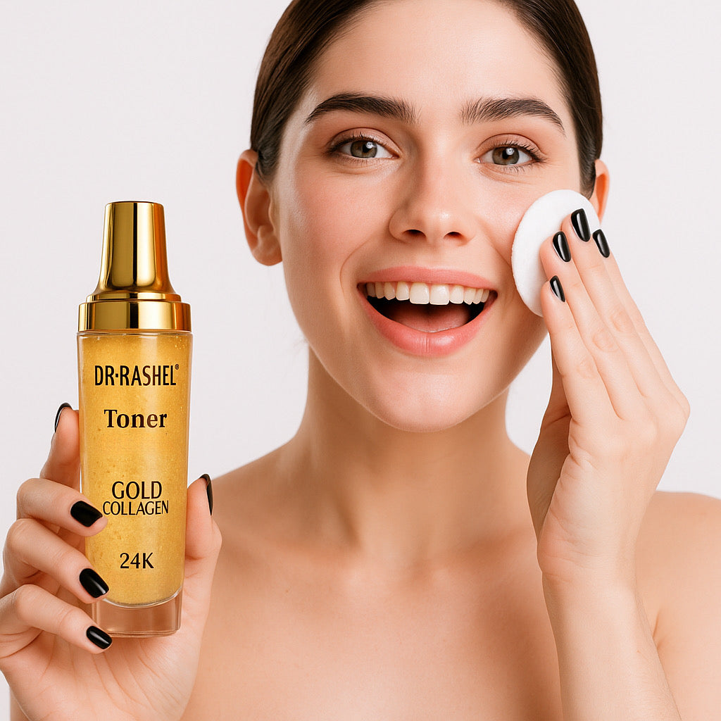 Toner iluminant cu atomi de aur si colagen, Dr Rashel, 120 ml