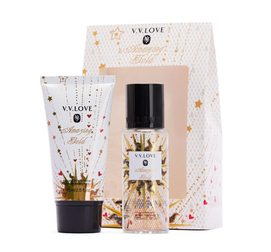 V.V LOVE Set V.V. Love (Spray de corp 85 ml + Loțiune de corp 75 ml) Amazing Gold VL9059-20